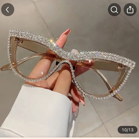 Accessories - Cat Eye Glasses For Women Men Luxury Rhinestones